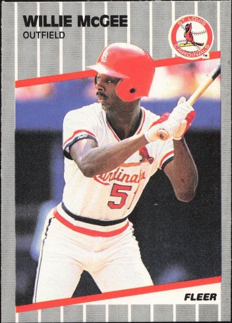 1989 Fleer Willie McGee #457 trading card
