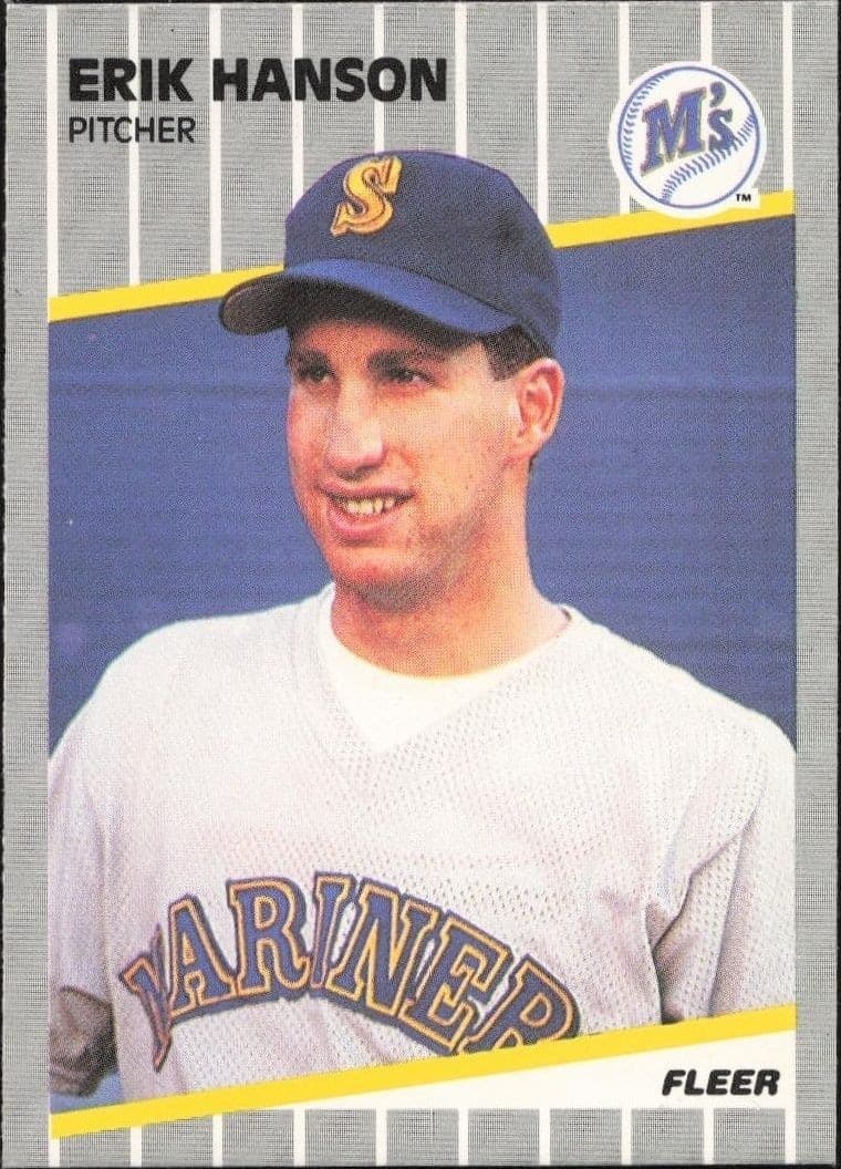 1989 Fleer Erik Hanson #549 baseball trading card front