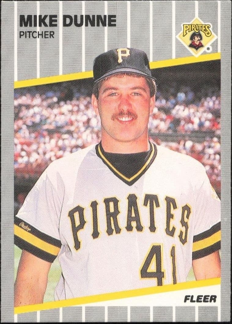 1989 Fleer Mike Dunne #207 baseball trading card front