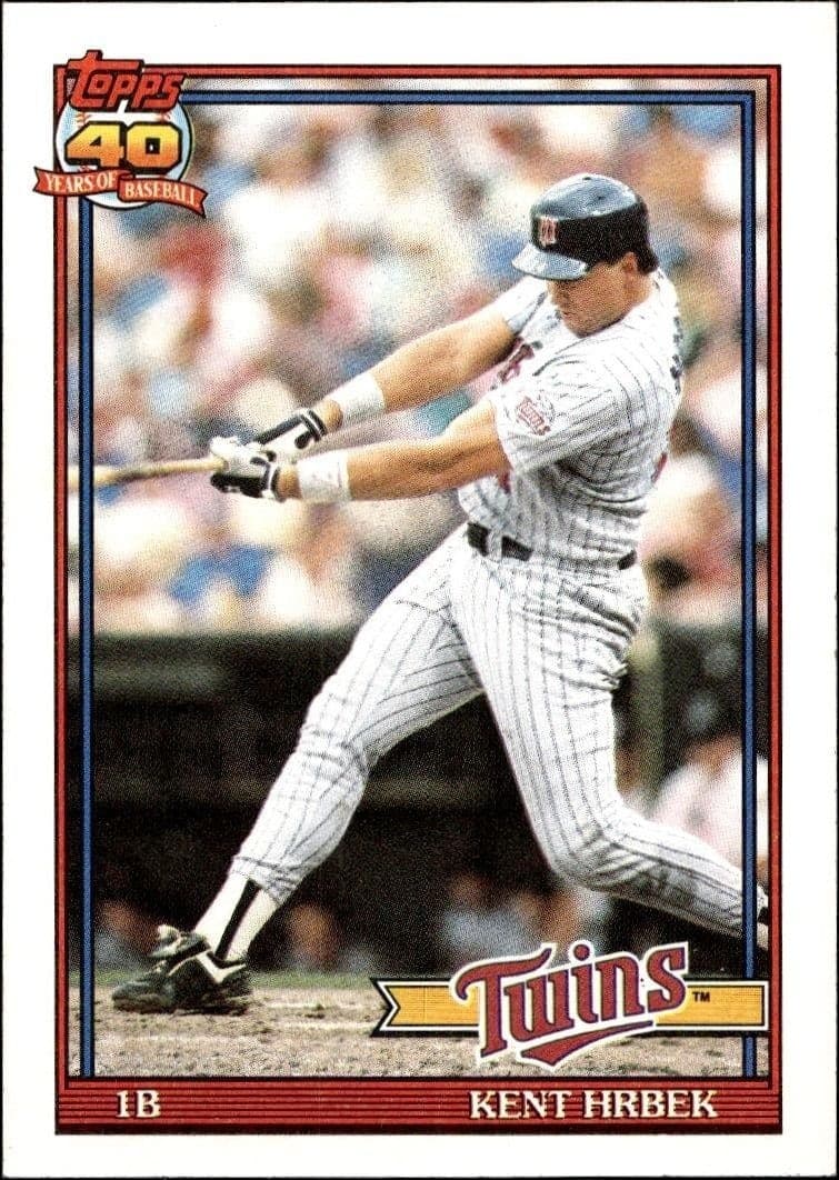 1991 Topps Kent Hrbek #710 trading card