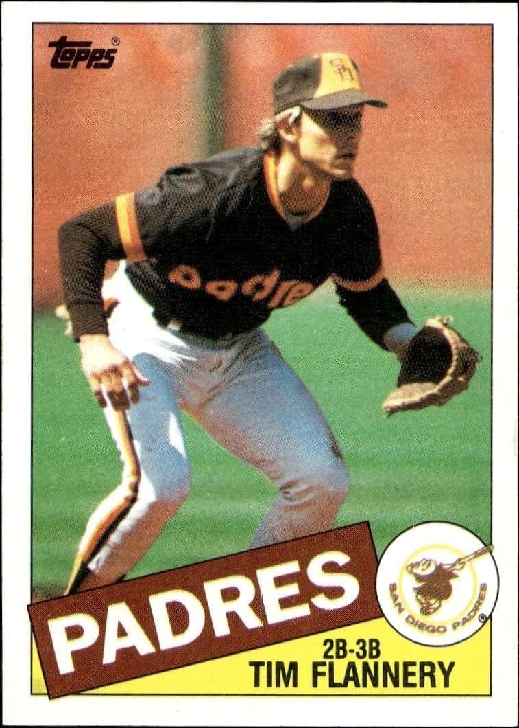 1985 Topps Tim Flannery #182 baseball trading card front
