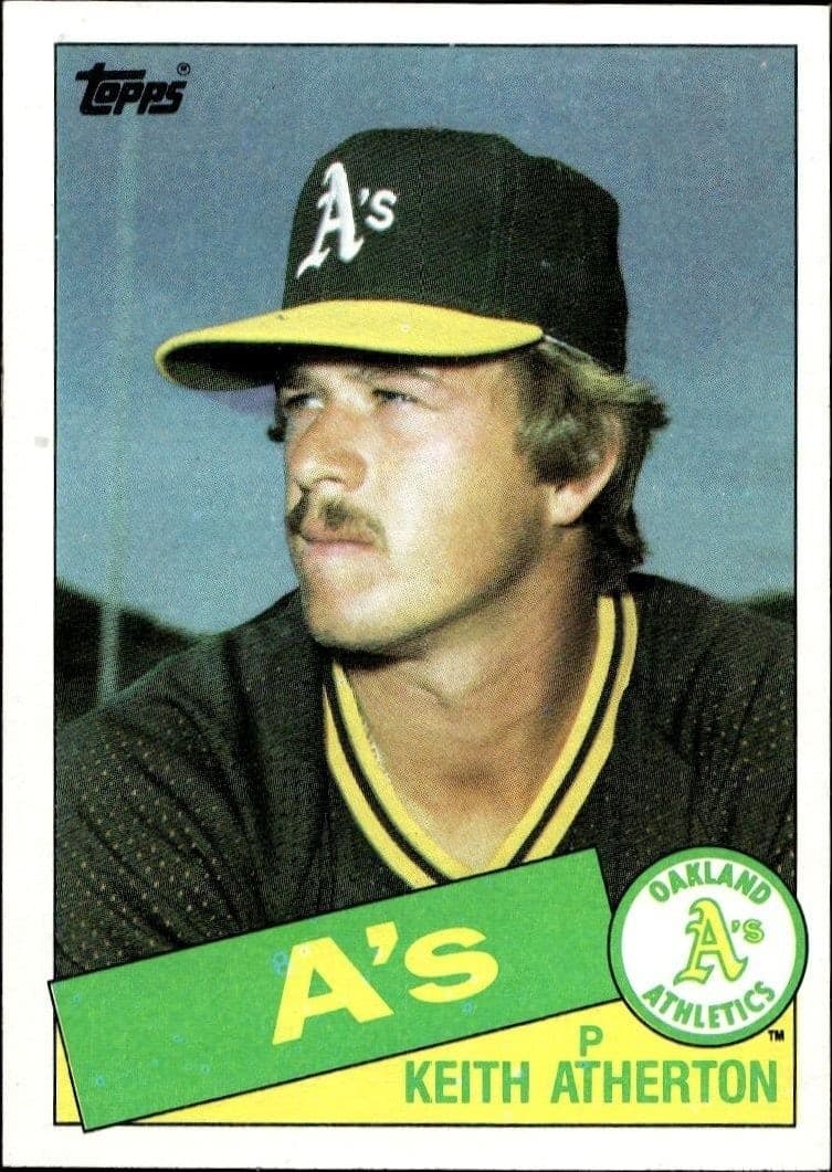 1985 Topps Keith Atherton #166 baseball trading card front