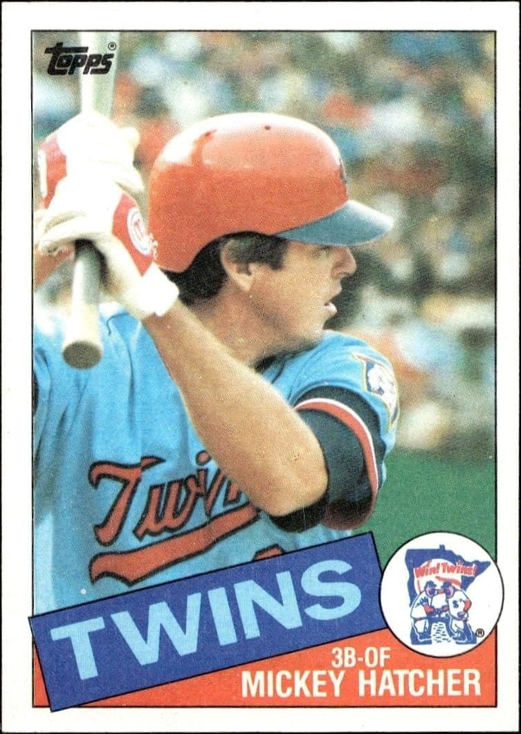 1985 Topps Mickey Hatcher #18 trading card
