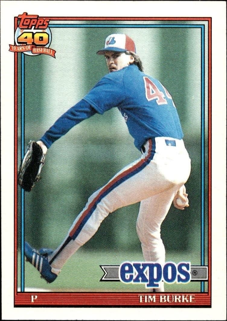 1991 Topps Tim Burke #715 trading card