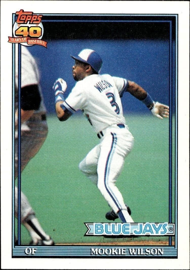 1991 Topps Mookie Wilson #727 trading card