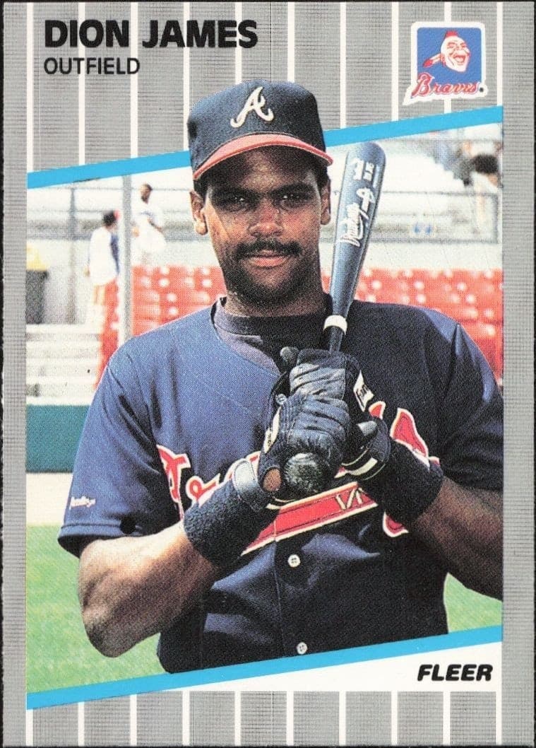 1989 Fleer Dion James #594 baseball trading card front