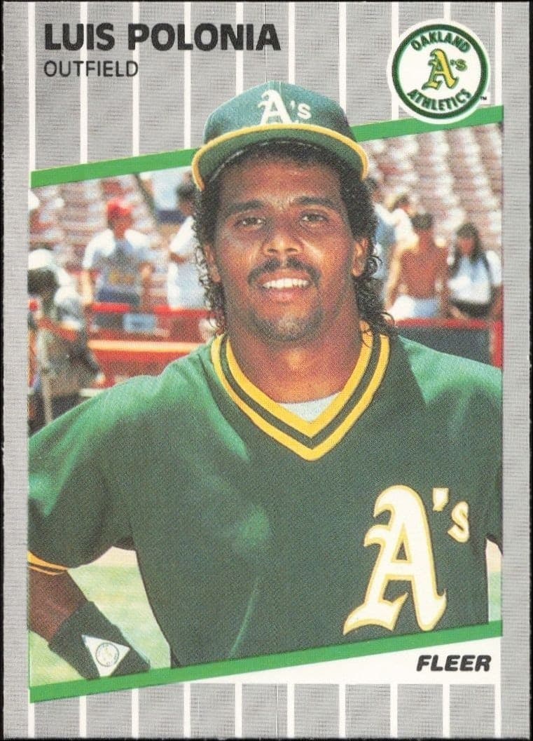 1989 Fleer Luis Polonia #21 trading card