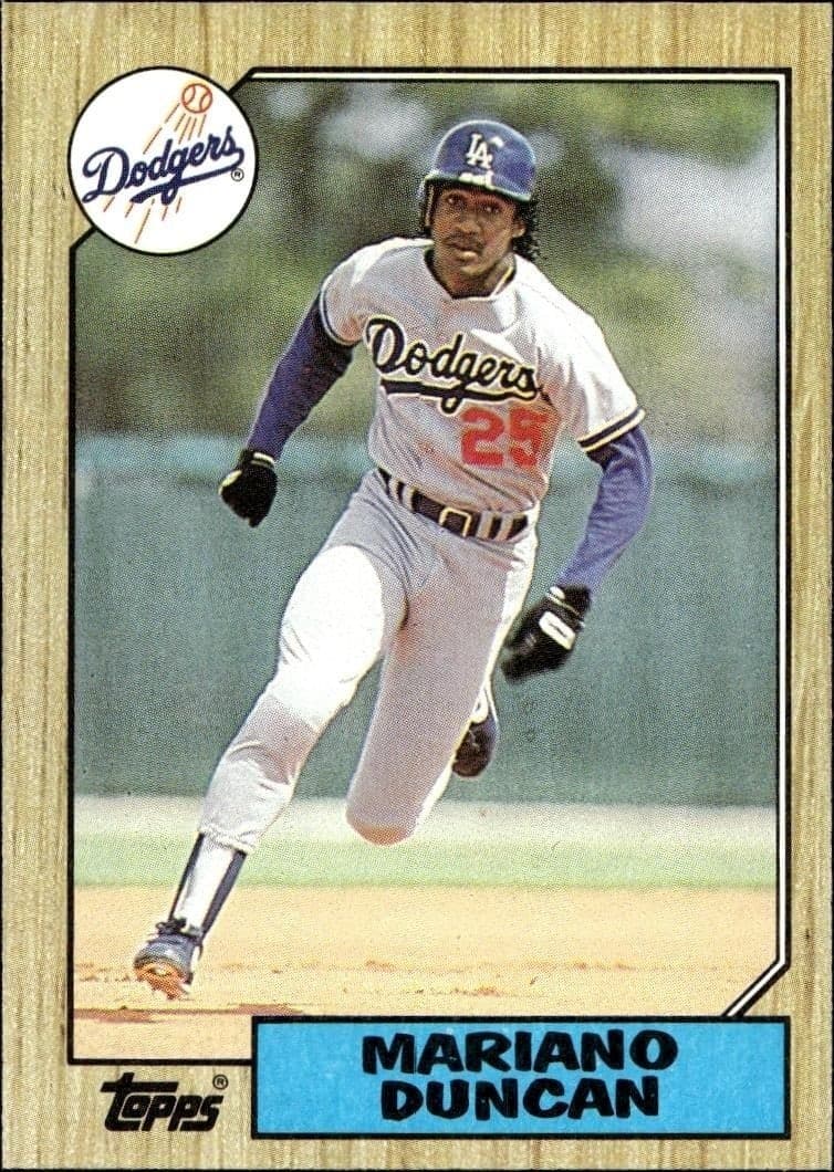 1987 Topps Mariano Duncan #199 trading card