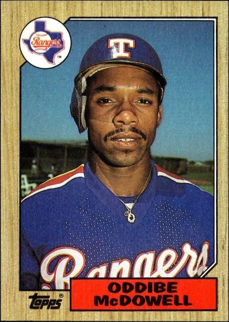 1987 Topps Oddibe McDowell #95 trading card
