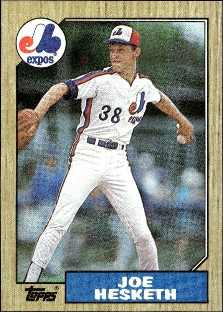 1987 Topps Joe Hesketh #189 trading card