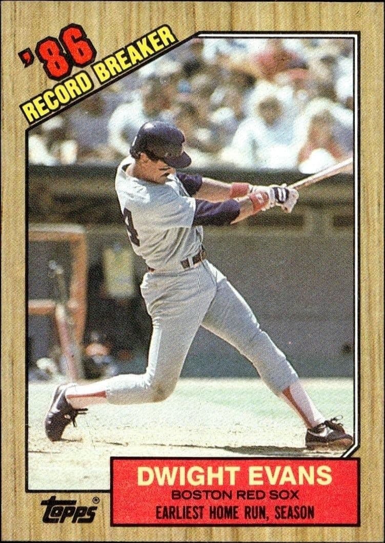 1987 Topps Dwight Evans #3 trading card