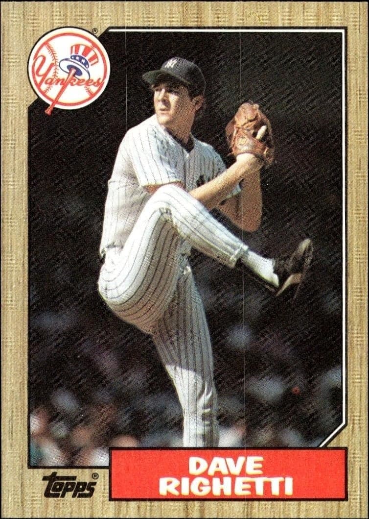 1987 Topps Dave Righetti #40 trading card