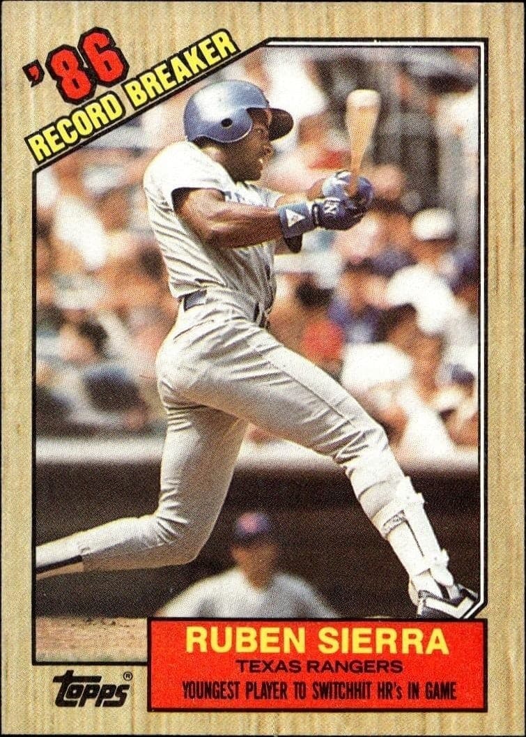 1987 Topps Ruben Sierra #6 trading card