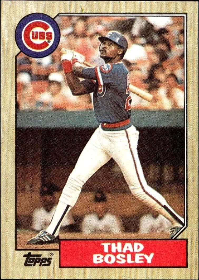 1987 Topps Thad Bosley #58 trading card