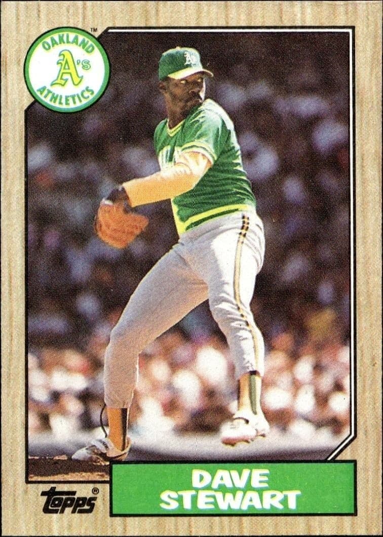 1987 Topps Dave Stewart #14 trading card
