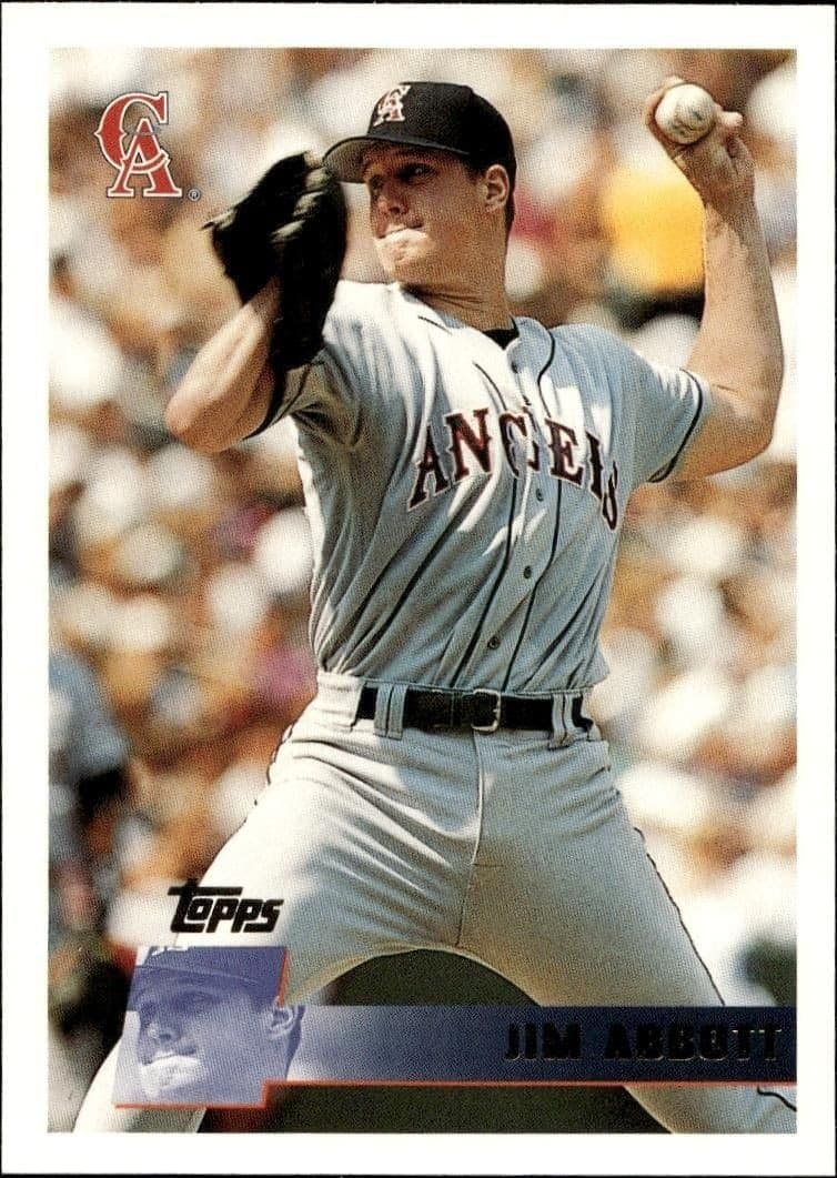 1996 Topps Series 2 Jim Abbott #372 trading card