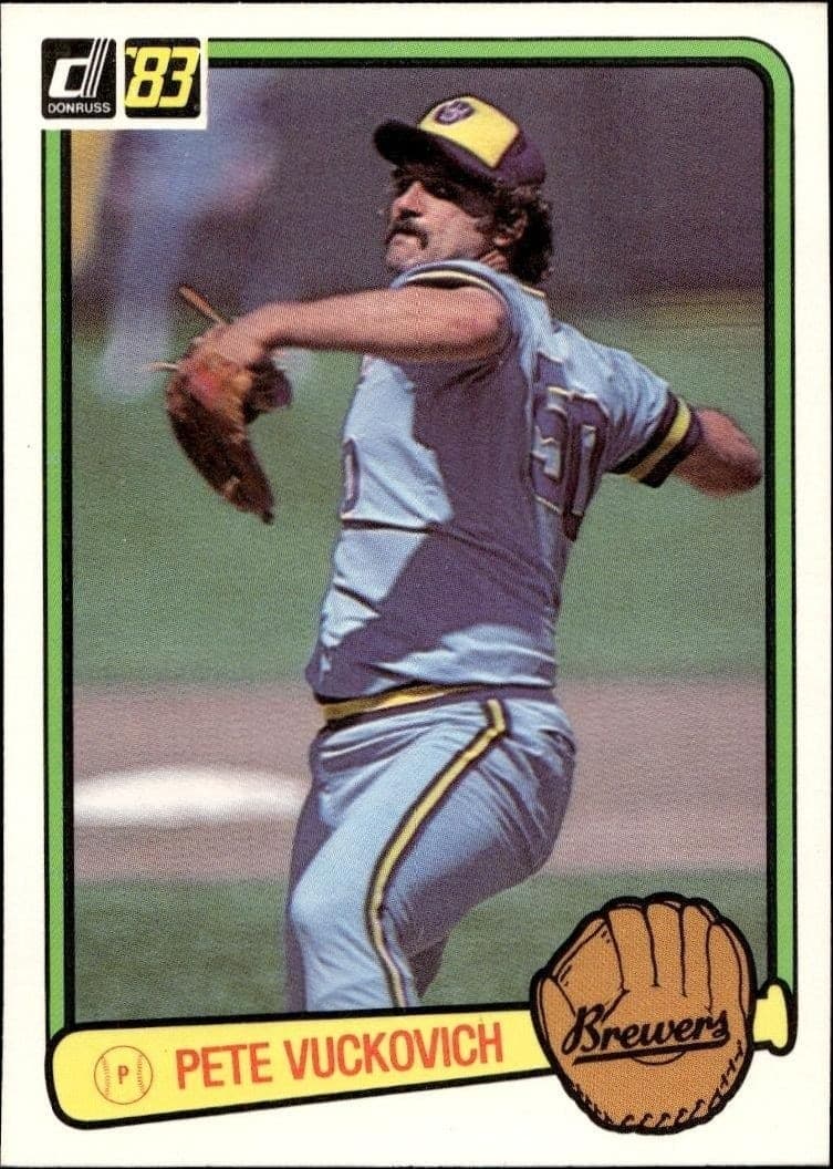 1983 Donruss Pete Vuckovich #80 trading card