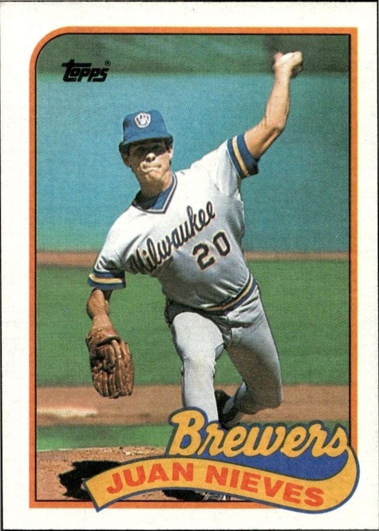 1989 Topps Juan Nieves #287 trading card