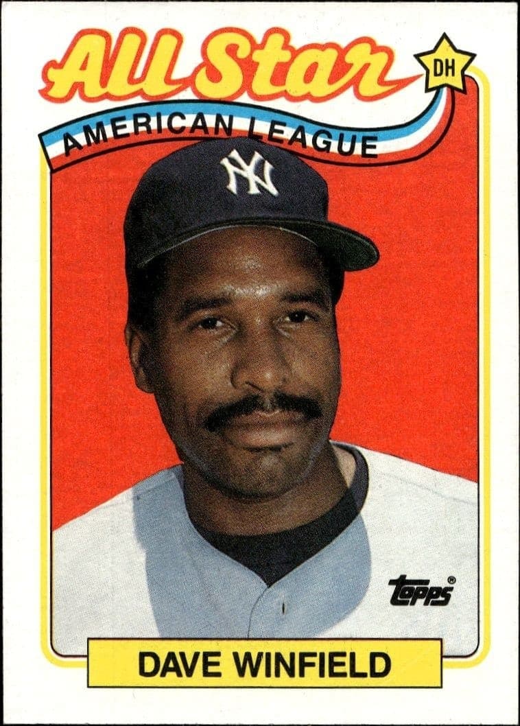 1989 Topps Dave Winfield #407 baseball trading card front