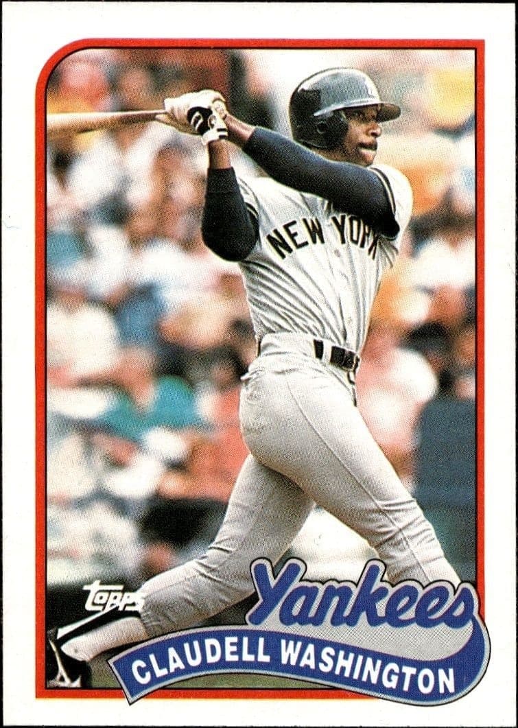 1989 Topps Claudell Washington #185 trading card