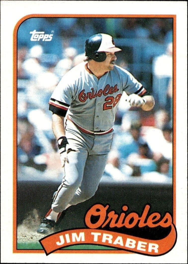 1989 Topps Jim Traber #124 trading card
