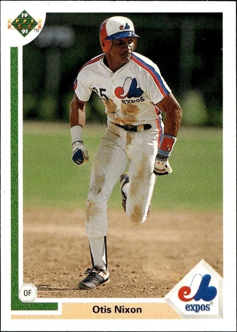 1991 Upper-Deck Low Number Otis Nixon #520 trading card