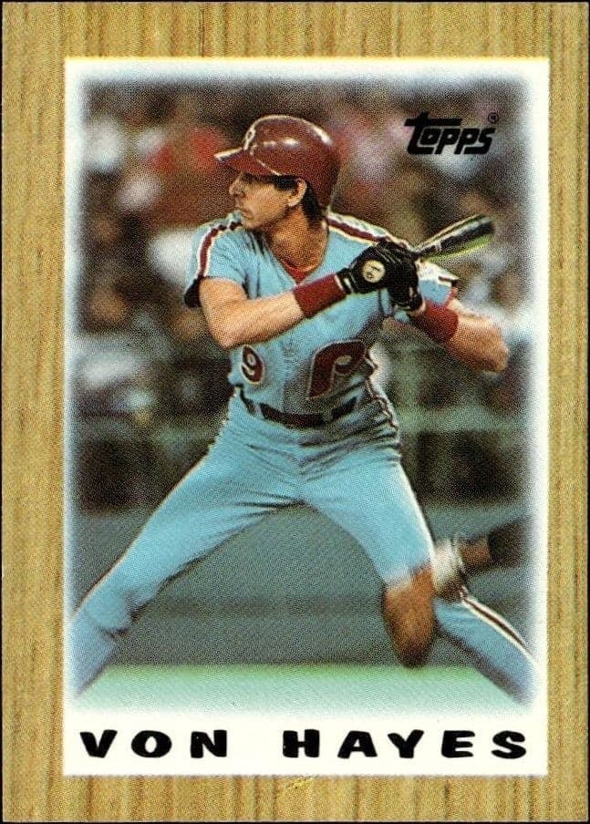 1987 Topps Minis Von Hayes #28 trading card