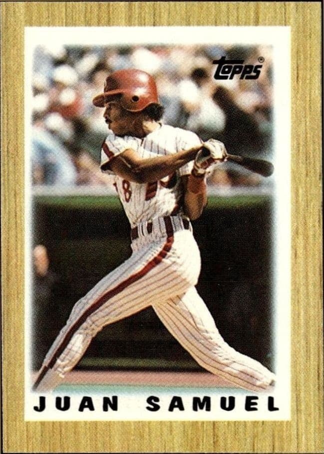1987 Topps Minis Juan Samuel #29 trading card