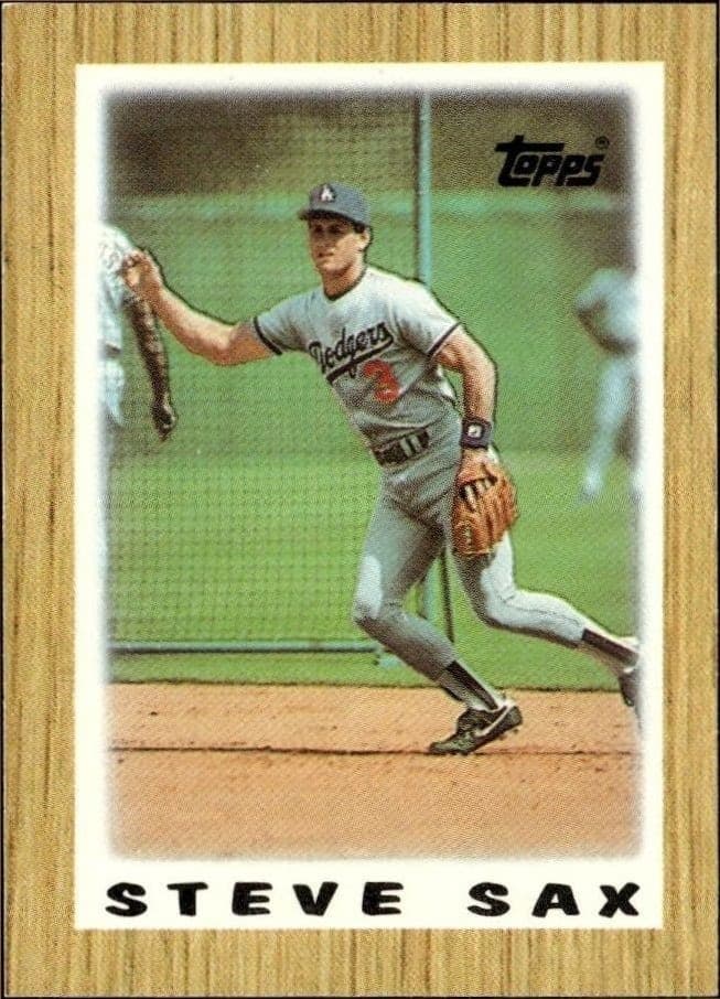 1987 Topps Minis Steve Sax #15 trading card