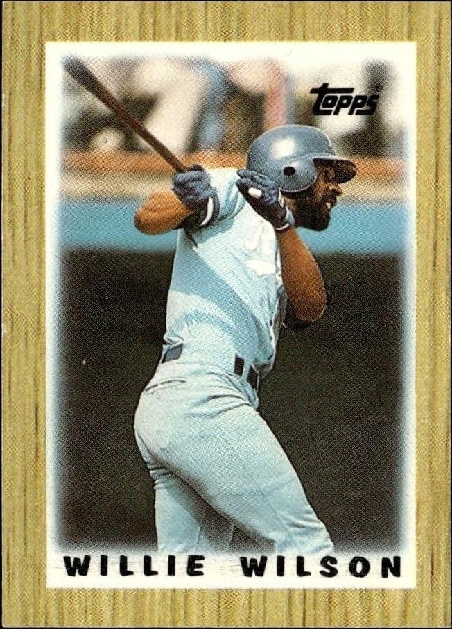 1987 Topps Minis Willie Wilson #58 trading card