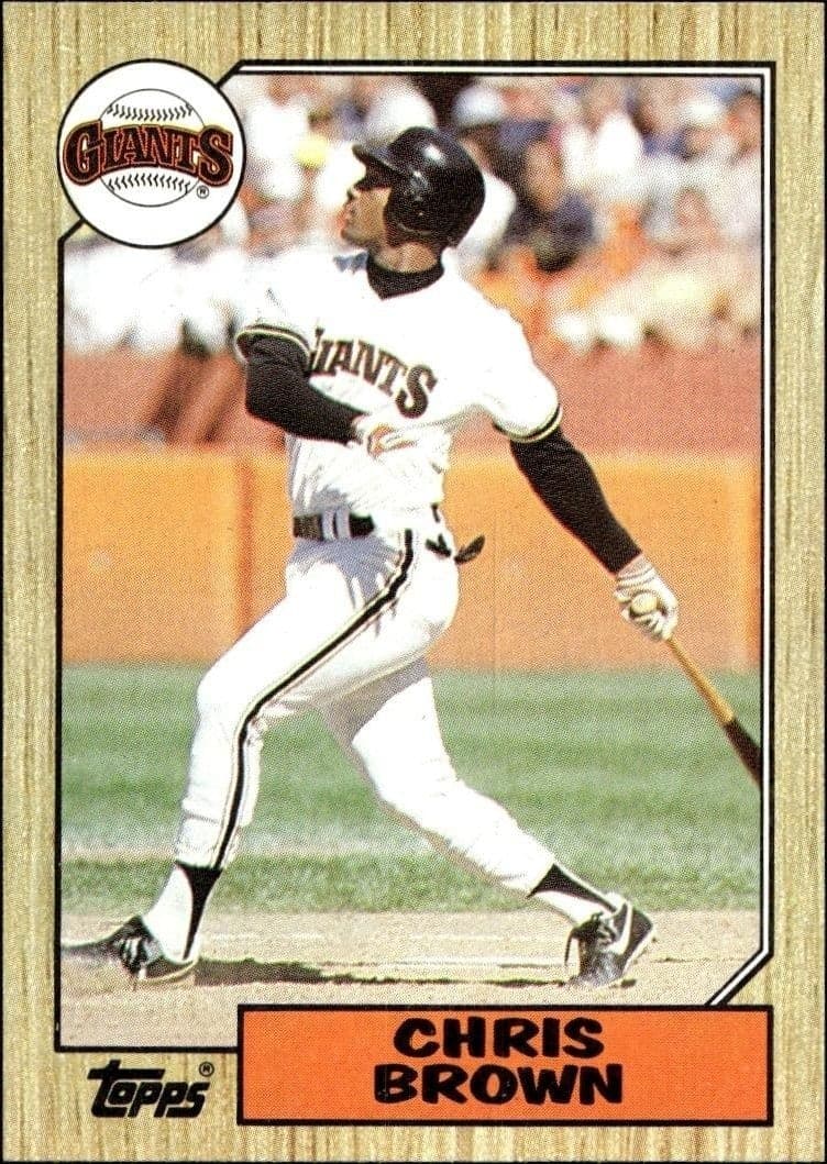 1987 Topps Chris Brown #180 trading card