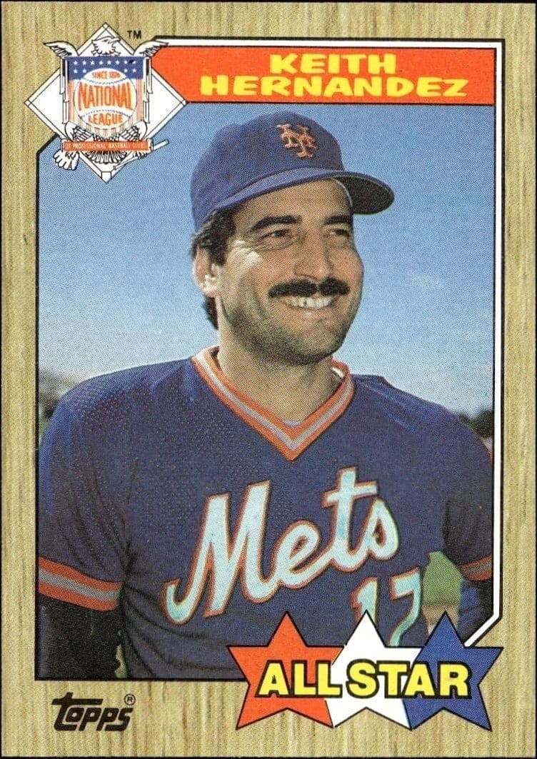 1987 Topps Keith Hernandez #595 baseball trading card front