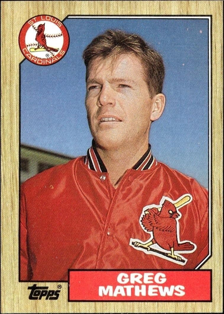 1987 Topps Greg Mathews #567 trading card