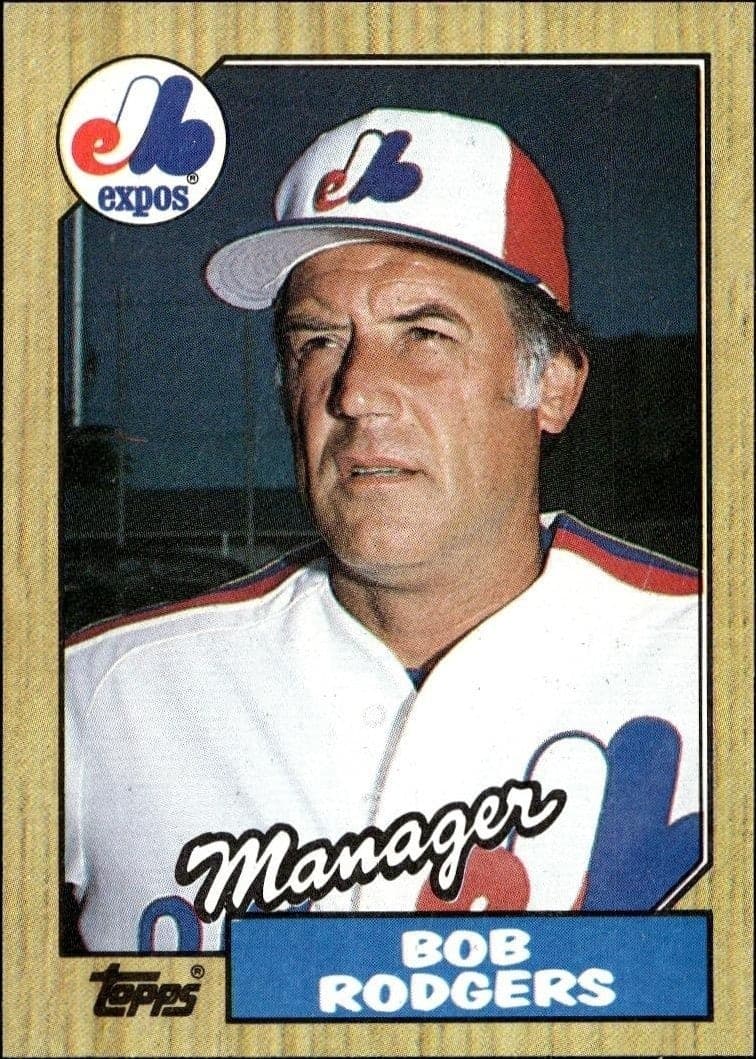 1987 Topps Bob Rodgers #293 baseball trading card front