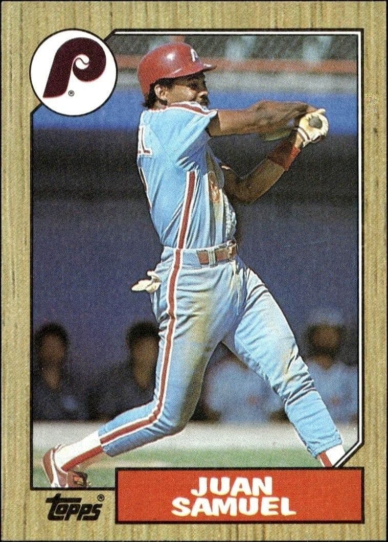 1987 Topps Juan Samuel #255 trading card