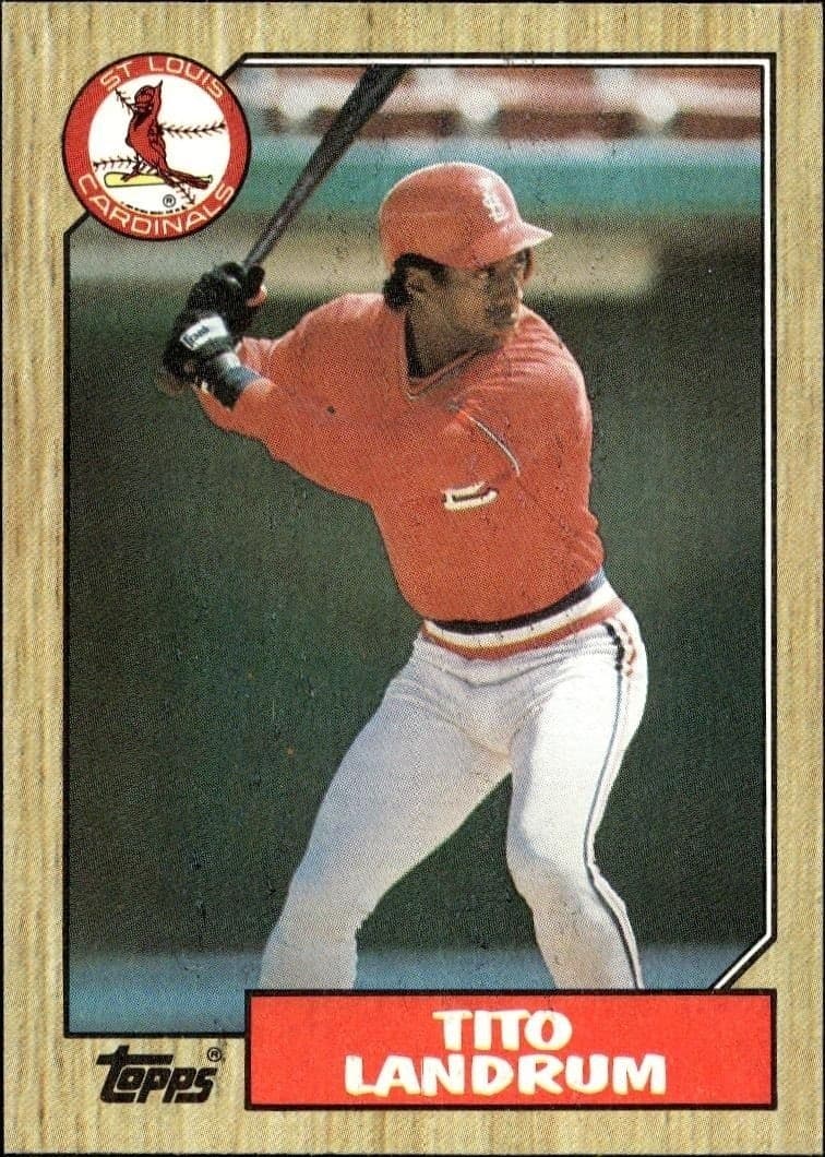 1987 Topps Tito Landrum #288 baseball trading card front