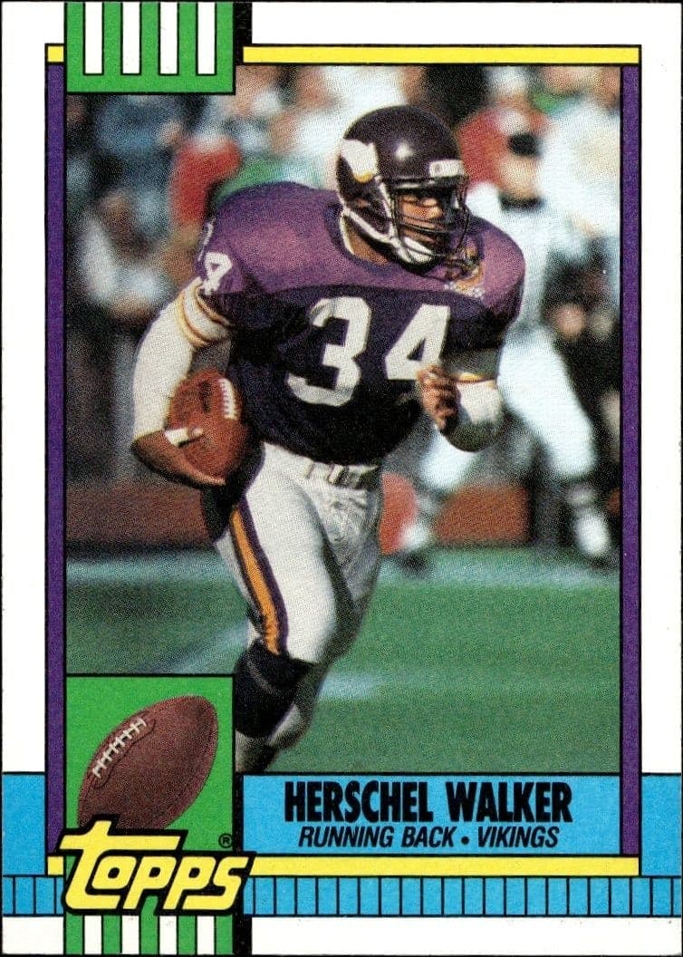 1990 Topps Herschel Walker #105 football trading card front