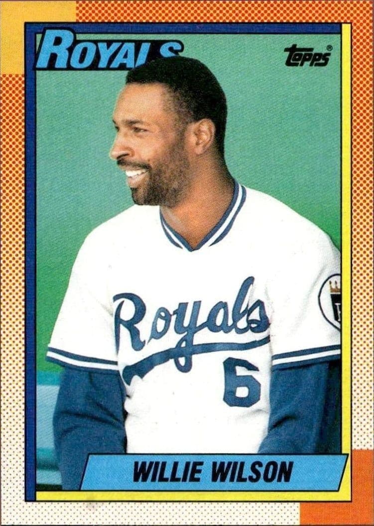 1990 Topps Willie Wilson #323 baseball trading card front