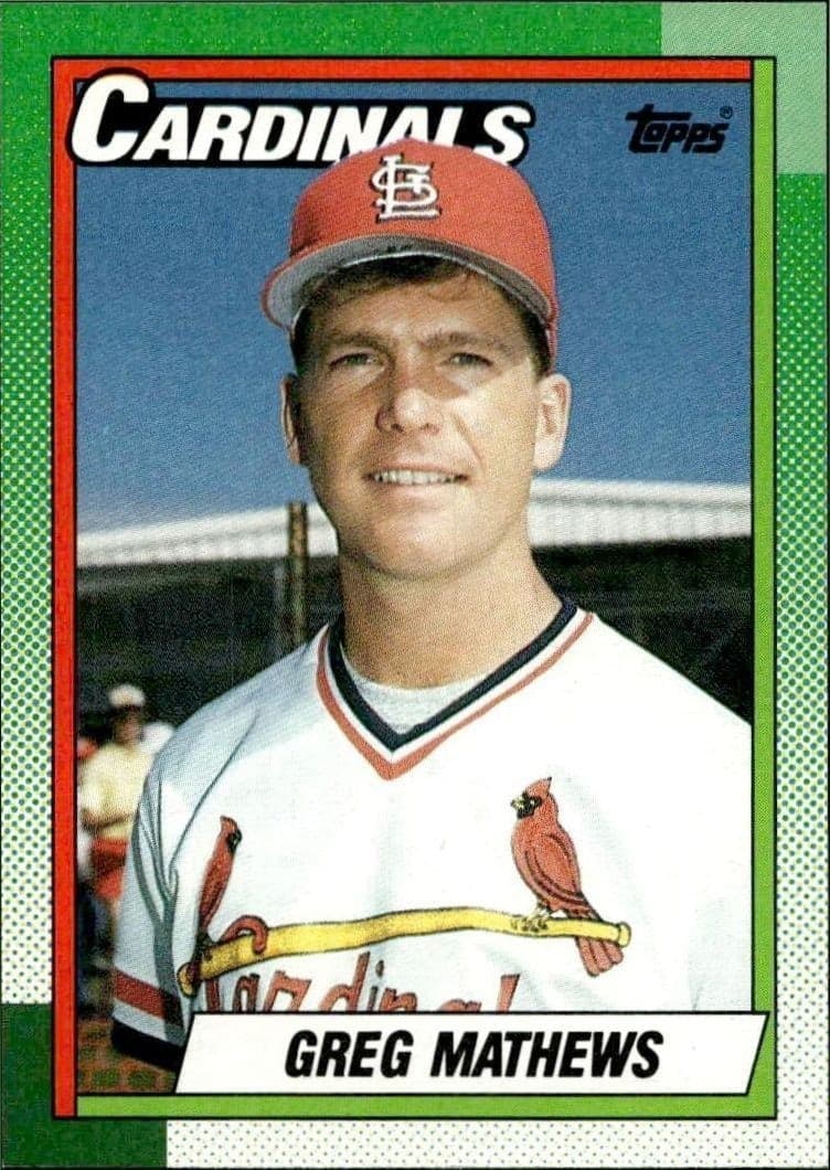 1990 Topps Greg Mathews #209 trading card