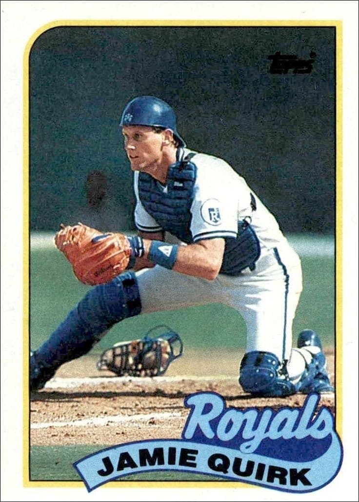 1989 Topps Jamie Quirk #702 trading card