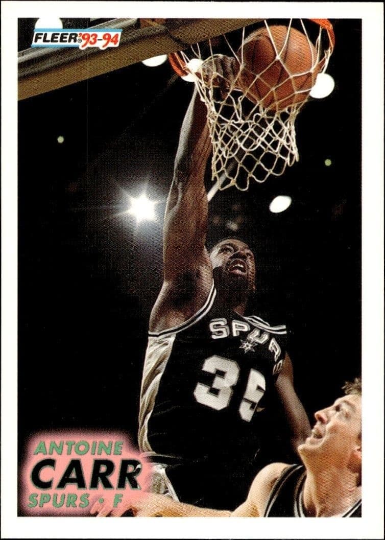 1993-94 Fleer Antoine Carr #188 trading card