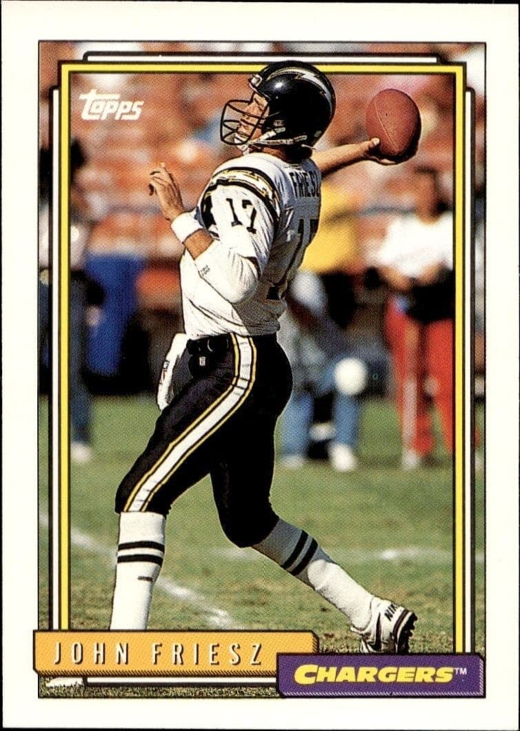 1992 Topps John Friesz #10 trading card