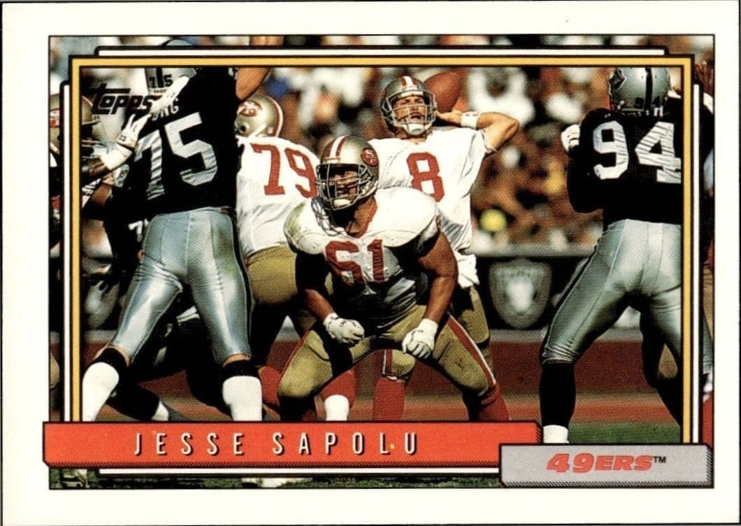1992 Topps Jesse Sapolu #146 trading card