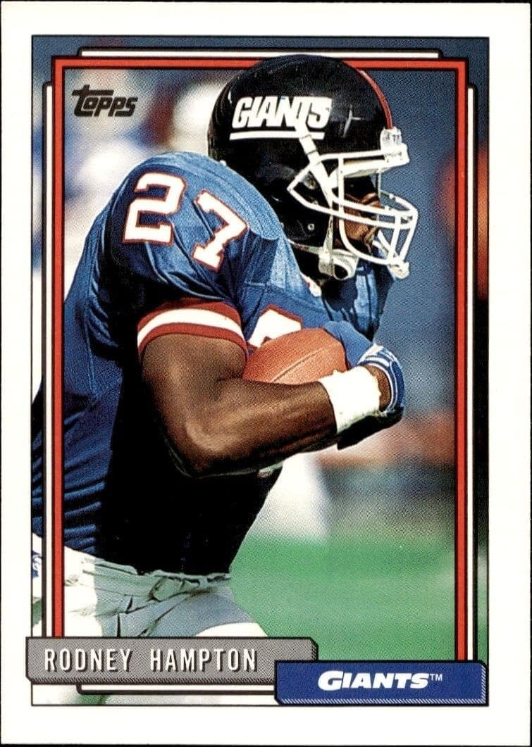 1992 Topps Rodney Hampton #210 trading card
