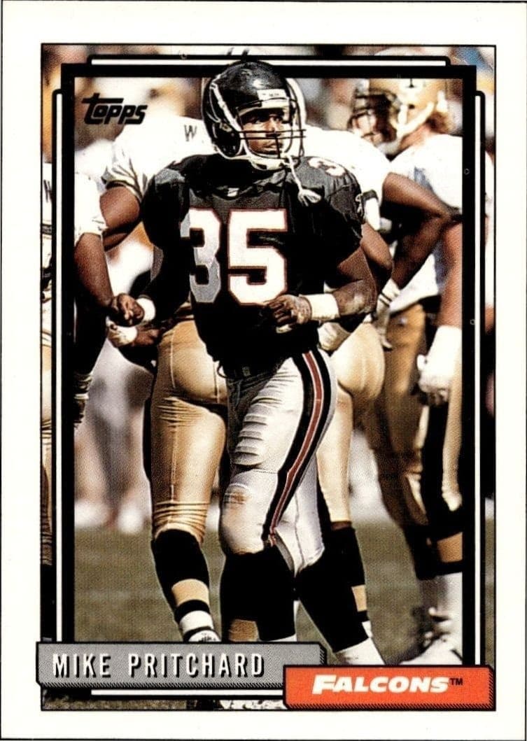 1992 Topps Mike Pritchard #53 trading card