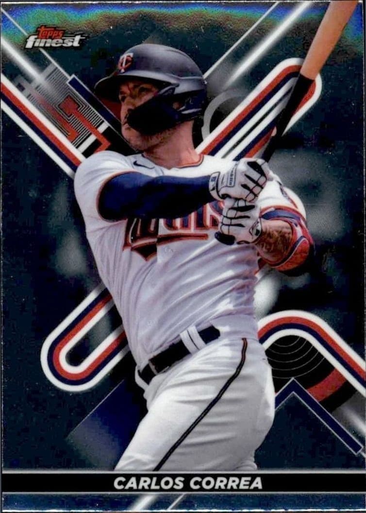 2022 Topps Finest Carlos Correa #55 trading card