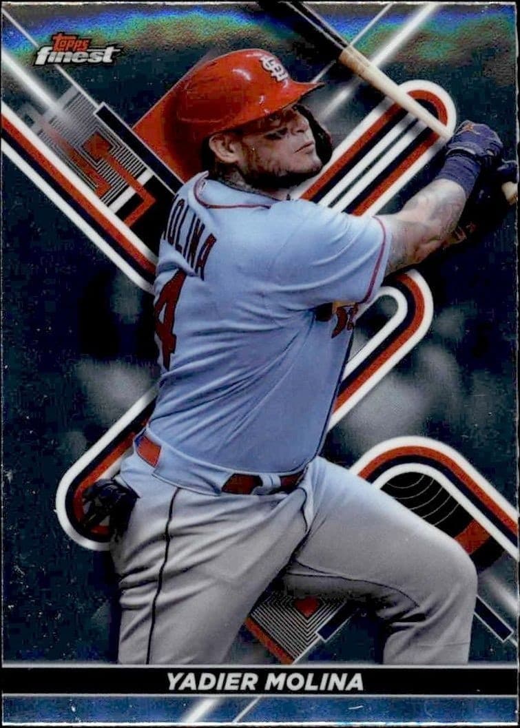 2022 Topps Finest Yadier Molina #90 trading card