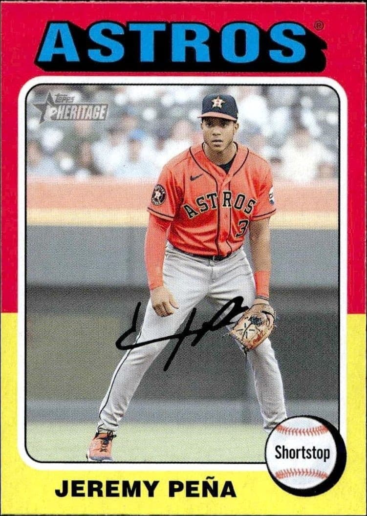 2024 Topps Heritage Jeremy Pena #305 trading card