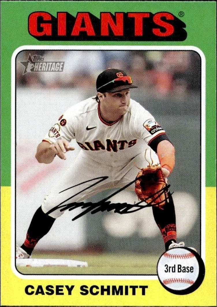 2024 Topps Heritage Casey Schmitt #124 trading card