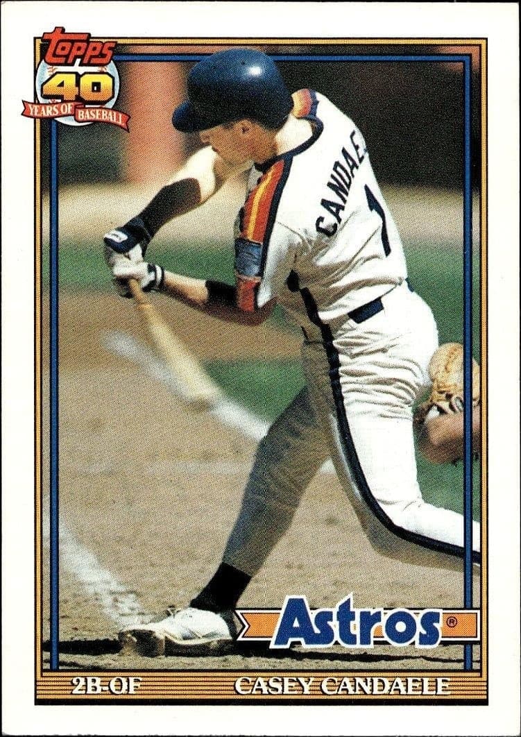 1991 Topps Casey Candaele #602 trading card